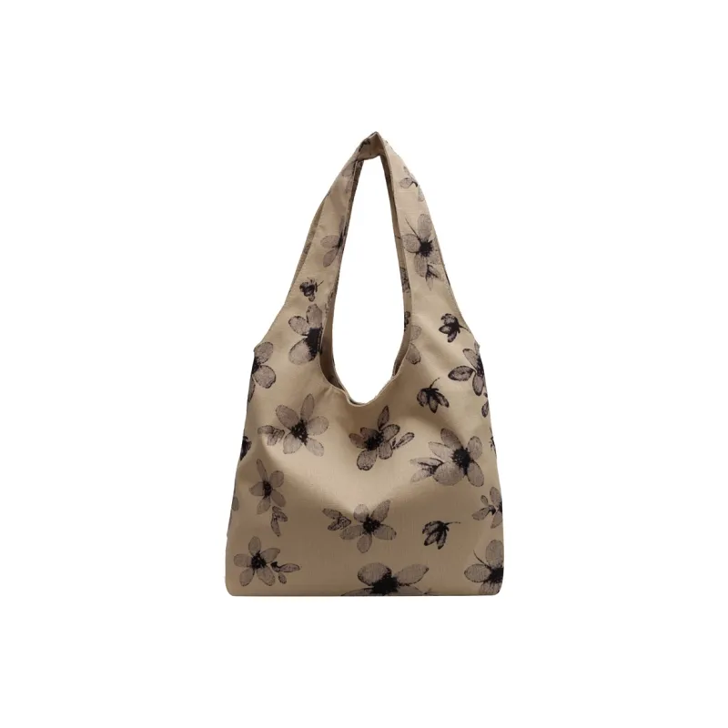 Yalu Canvas Material Shoulder Bag Tote Regular Women's Ecru/Khaki-5