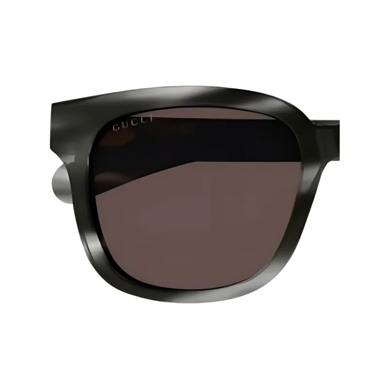 GUCCI Rectangular Sunglasses Men's Gray-2