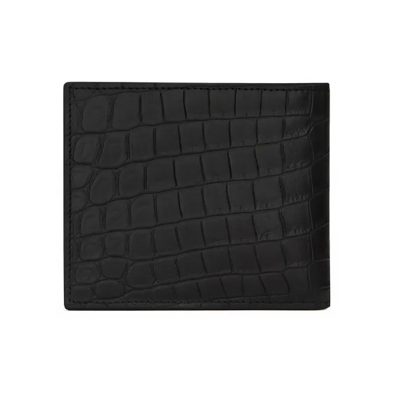 SAINT LAURENT East/West Embossed Bi Fold Wallet-1