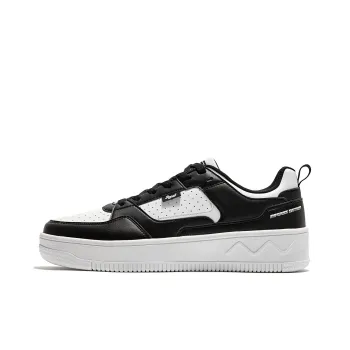 361° Slip Resistant Cushioning Low Top Skateboard Shoes Men's Black White