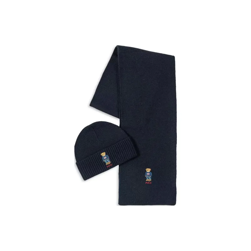 Ralph Lauren Acrylic Beanies Unisex Marine Blue-0