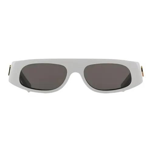 GUCCI Acetate Irregular Shape Sunglasses Women's White