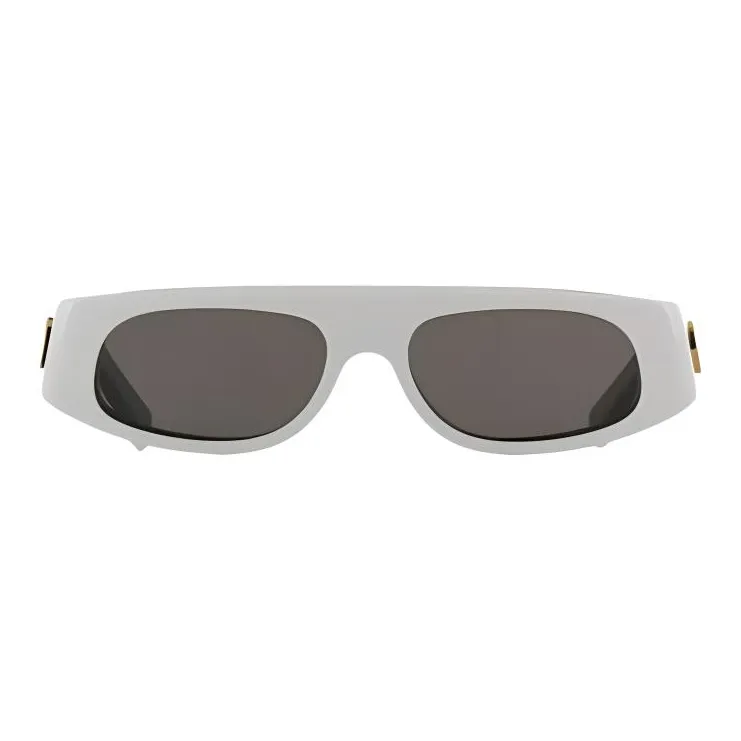 GUCCI Acetate Irregular Shape Sunglasses Women's White-0