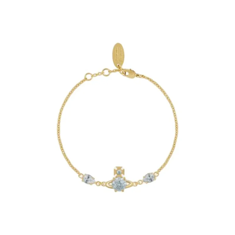 Vivienne Westwood Brass Bracelets Unisex Blue Diamond/Gold-0