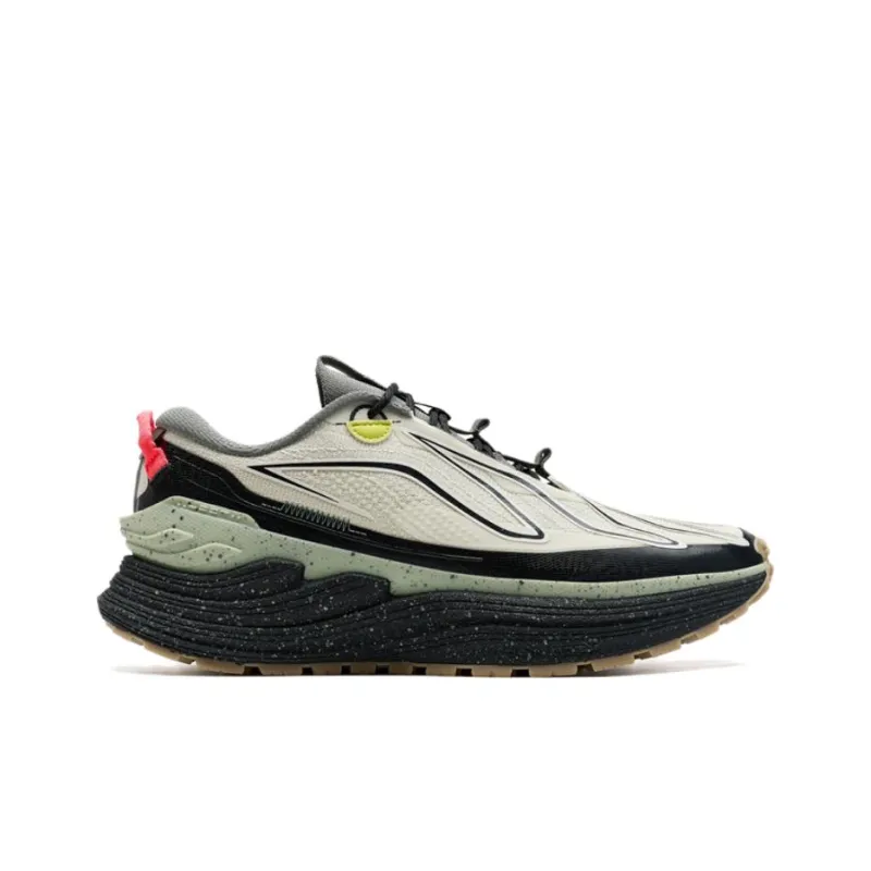 XTEP Wind And Fire Generation 28 Cushioned Slip-Resistant Low-Top Running Shoes Men's Gray Black Green-1