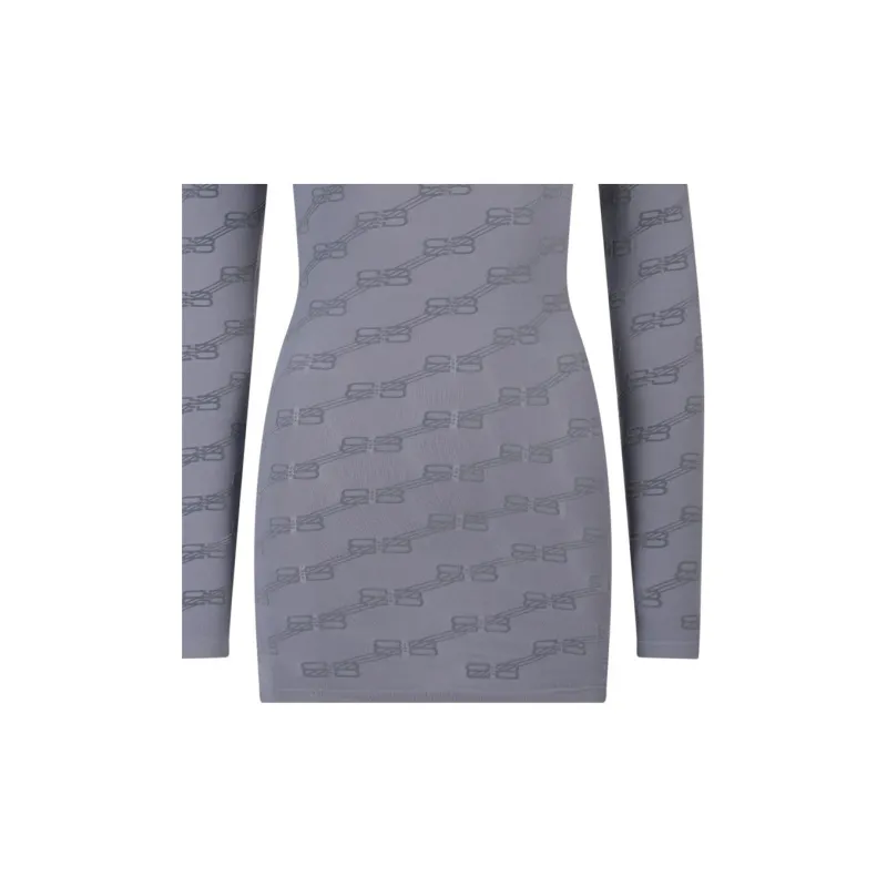Balenciaga FW22 Long-Sleeved Dresses Slim Fit Women's Purple-4