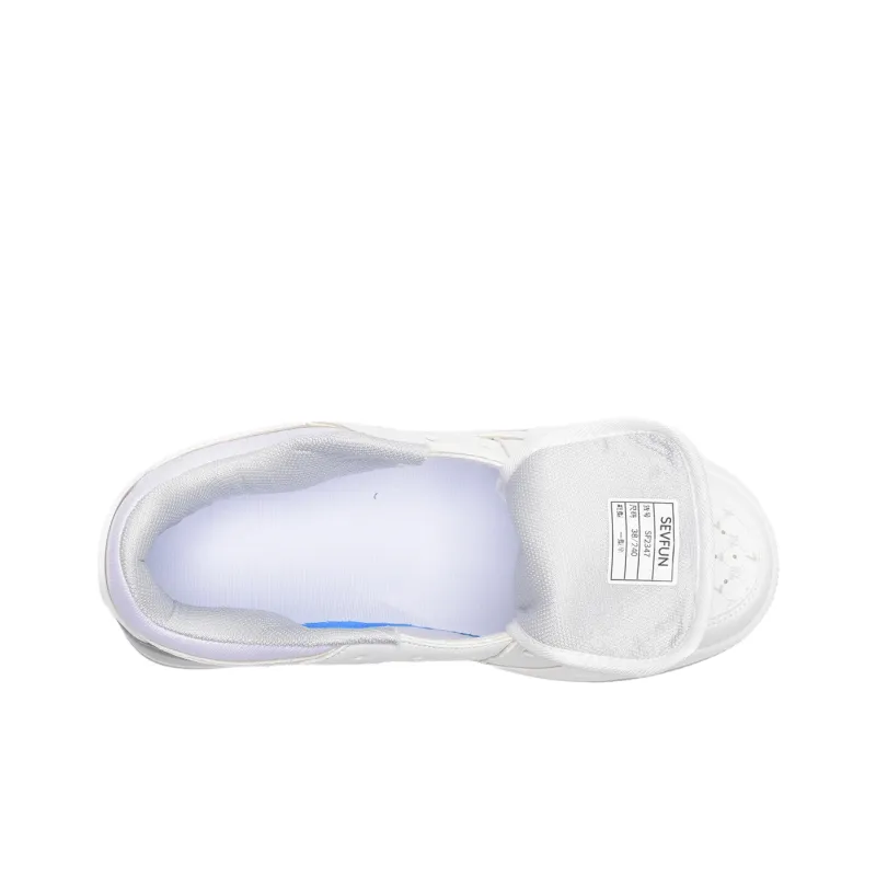 7 SEVFUN Low Top Skateboard Shoes Unisex White Gray-4