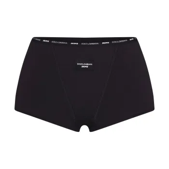 Skims X Dolce&Gabbana Cotton Jersey Boy Short Onyx