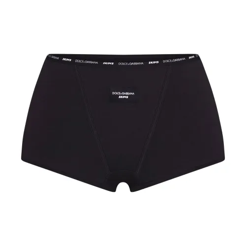 Skims X Dolce&Gabbana Cotton Jersey Boy Short Onyx