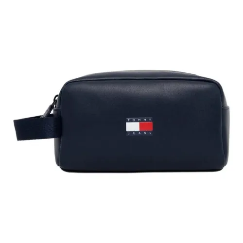 Tommy Hilfiger Leather Makeup Bag Regular Men's Marine Blue