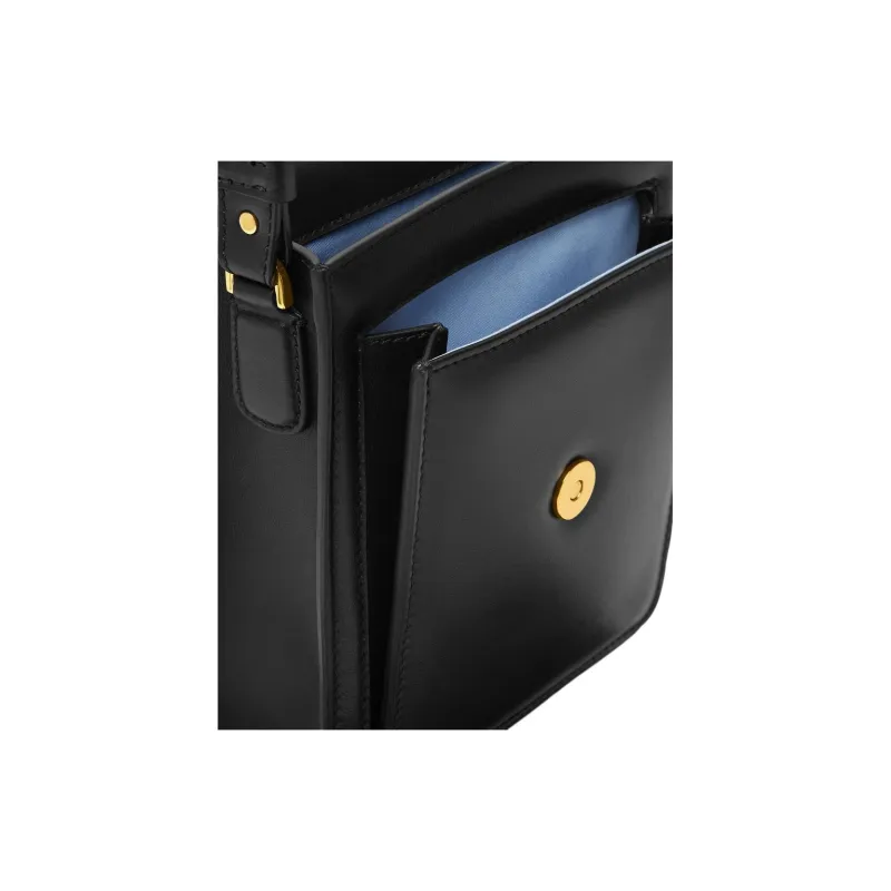 VERSACE MEDUSA BIGGIE Series Cow Leather Shoulder Bag Crossbody Bag Men's Black-3