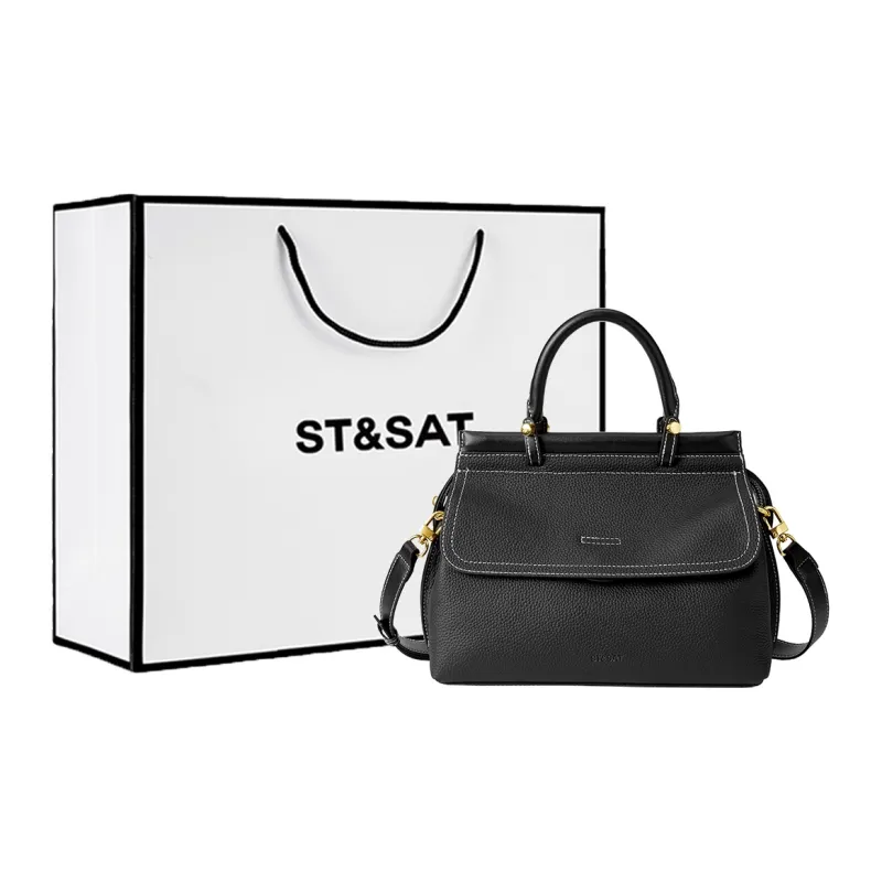 ST&SAT Cow Leather Shoulder Bag Crossbody Bag Handbag Regular Women's Multicolor-4