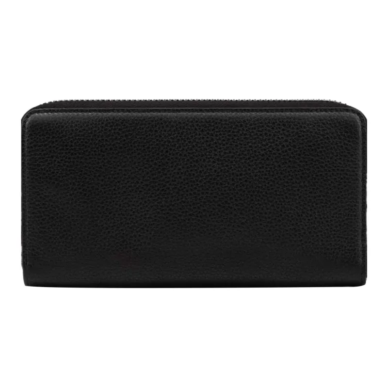 CL LUBOTING Calfskin Wallet Men's Black/Red-1