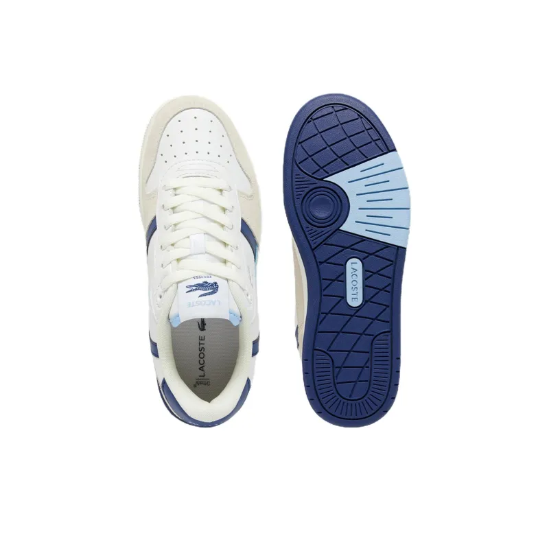 LACOSTE T-Clip Low-Top Skateboard Shoes Women's White Blue-4