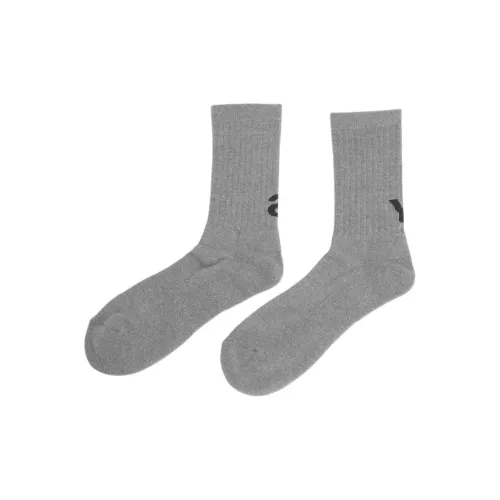 Yohji Yamamoto x CHICSTOCKS Mid-Calf Socks Unisex 1 Pack Gray