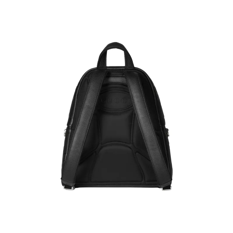GUCCI Grain Leather Backpack Medium Size Men's Black-3