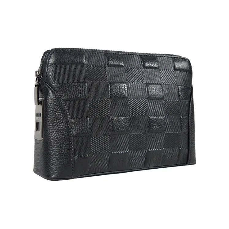 DOSRFINI Cow Leather Clutch Regular Men's Black-1