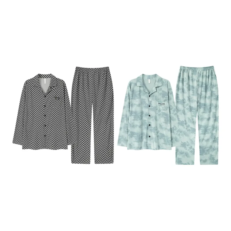 Cotton Gene Pajama Set Men's Combo Set-40