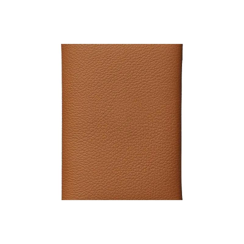 HERMES Calvi Evercolor Calfskin Business Card Holder Card Case Women's Gold Brown-3