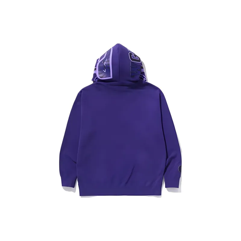 A BATHING APE One Point Ape Head Shark Relaxed Fit Full Zip Hoodie-1
