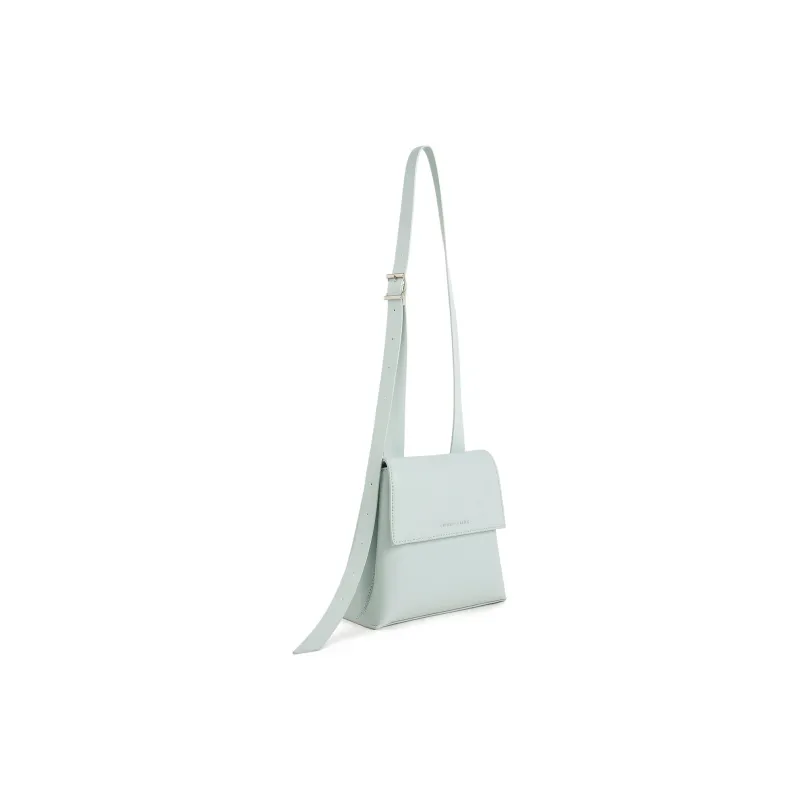 CHARLES&KEITH Polyurethane Crossbody Bags Trumpets Women's Chocolate/Sage Green Gray Green-4