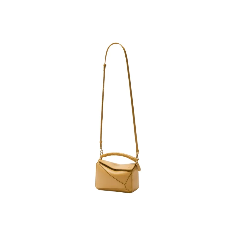 LOEWE Puzzle Soft Calfskin Shoulder Bag Crossbody Bag Handbag Mini Women's Sahara Color-1