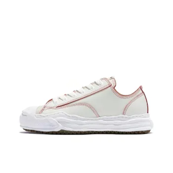 MIHARA YASUHIRO Hank Og Sole Red Line Leather Low White