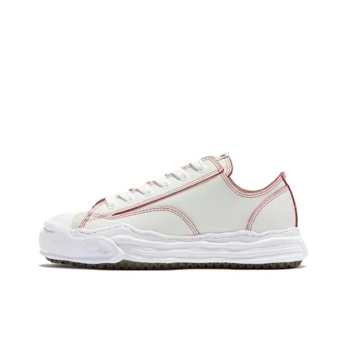 MIHARA YASUHIRO Hank Og Sole Red Line Leather Low White