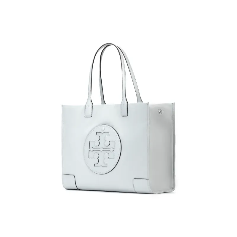 TORY BURCH Ella Polyamide Tote Bag Shopping Bag Handbag Medium Size Women's Gray Blue-1
