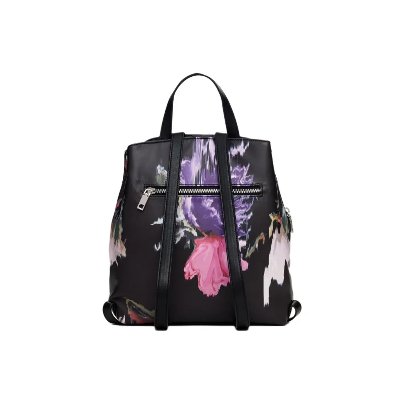 Desigual Artificial Leather Backpack Mini Women's Black & Multicolor-2