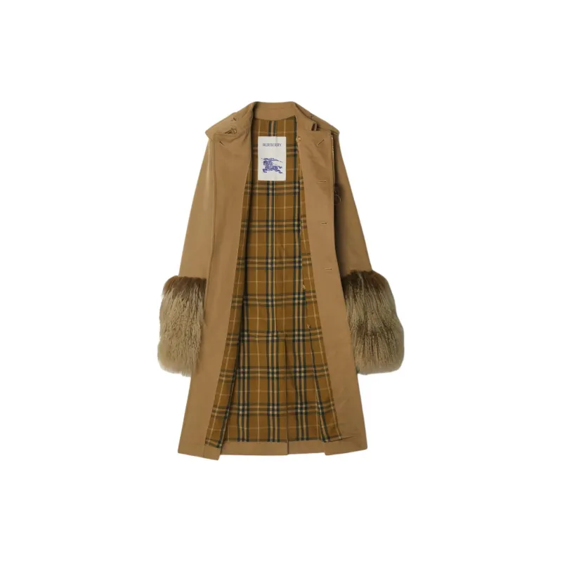 Burberry Shearling trimmed Trench Coat-1
