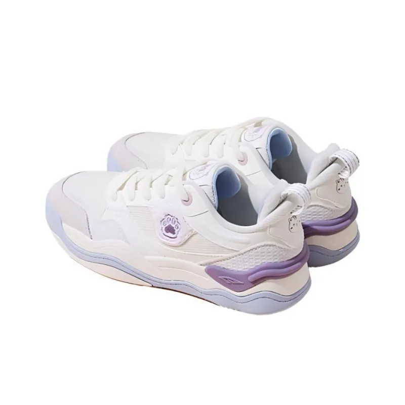QIAODAN Cute Pet 1.0 Warm Low Top Skateboard Shoes Women's Ivory-5