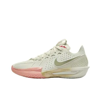 Nike Anti Slip Wear Resistant Low Top Basketball Shoes Men's White Green