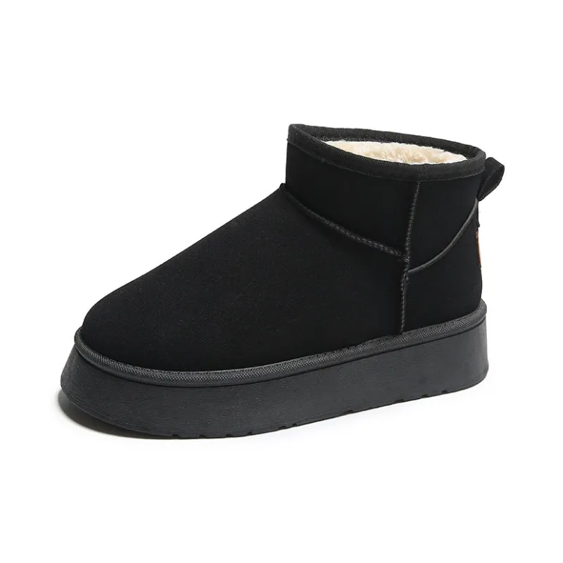 ECAC Fall And Winter Insulated Cotton Slippers Platform Snow Boots, Home Slippers-0
