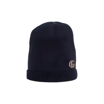 GUCCI Cashmere Wool Beanies Unisex Blue