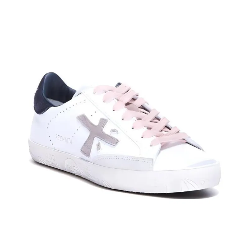 PREMIATA Low Top Skateboard Shoes Women's White Purple-1