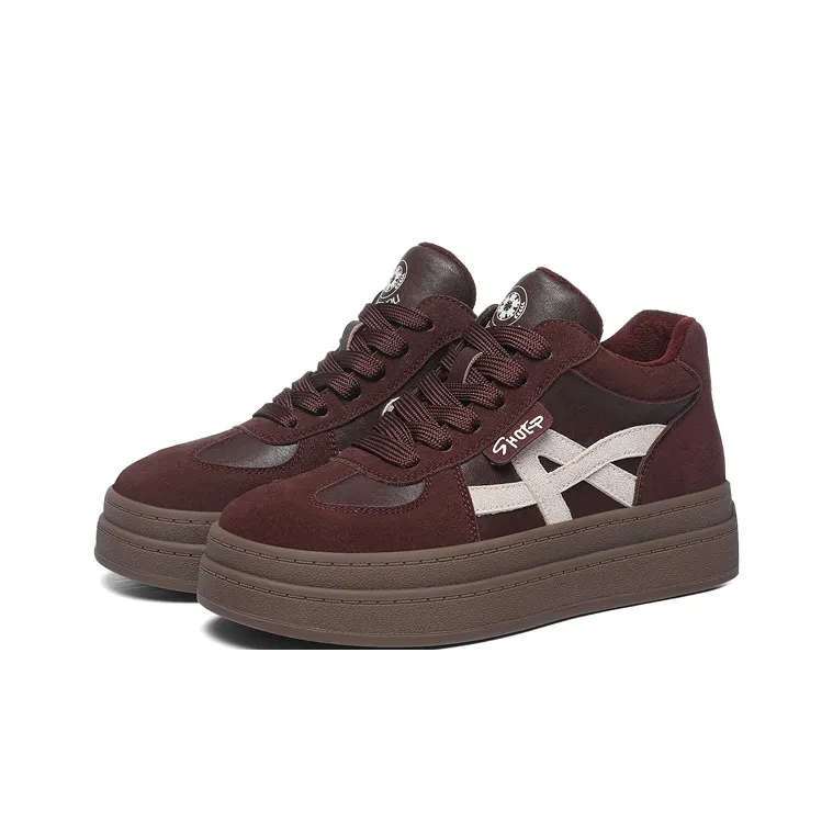 Golden Silk Rabbit Mid-Top Skateboard Shoes Women's-8