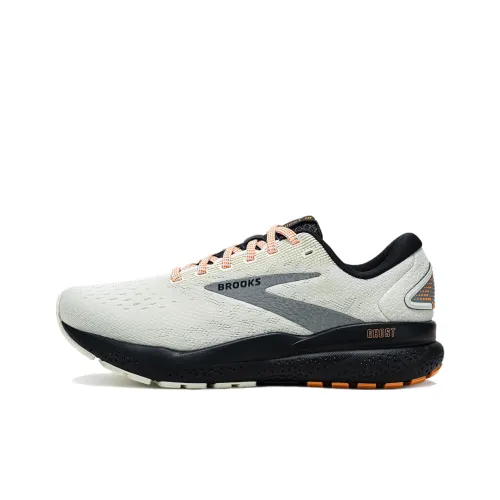 Brooks Cushioning Wear Resistant Low Top Marathon Running Shoes Women's Ecru