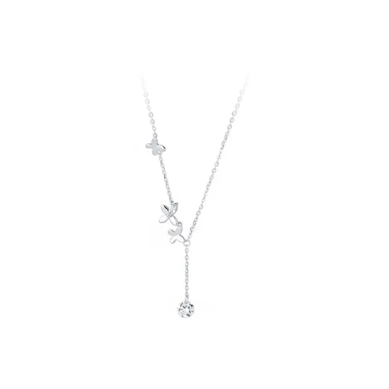 GLOIRE S999 Fine Silver Necklaces Women's Gentle Elegant Fashion Elegance Everyday Versatile Commute Style-0
