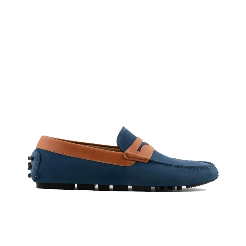 EMPORIO ARMANI Beanie Shoes Men's Blue Brown-1