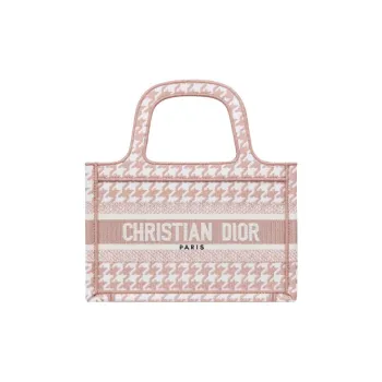 DIOR BookTote Fabric Handbag Tote Mini Women's Pink