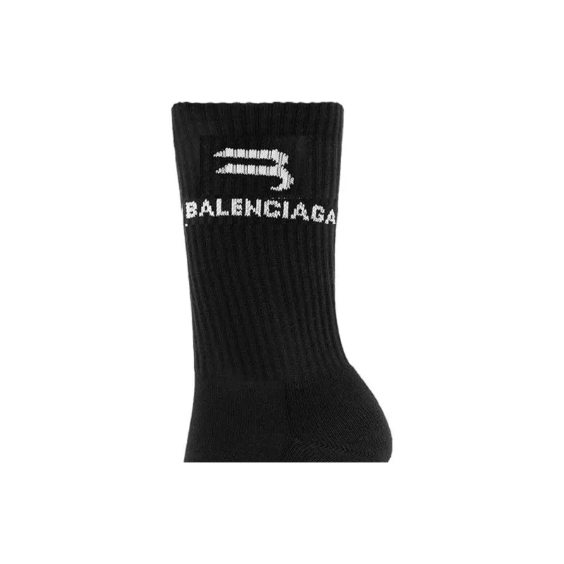 Balenciaga Socks 'Black/White'-2