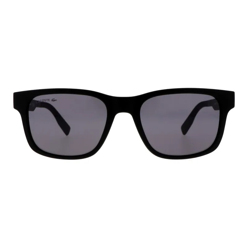 LACOSTE Injection Molded Rectangular Sunglasses Unisex Black-1