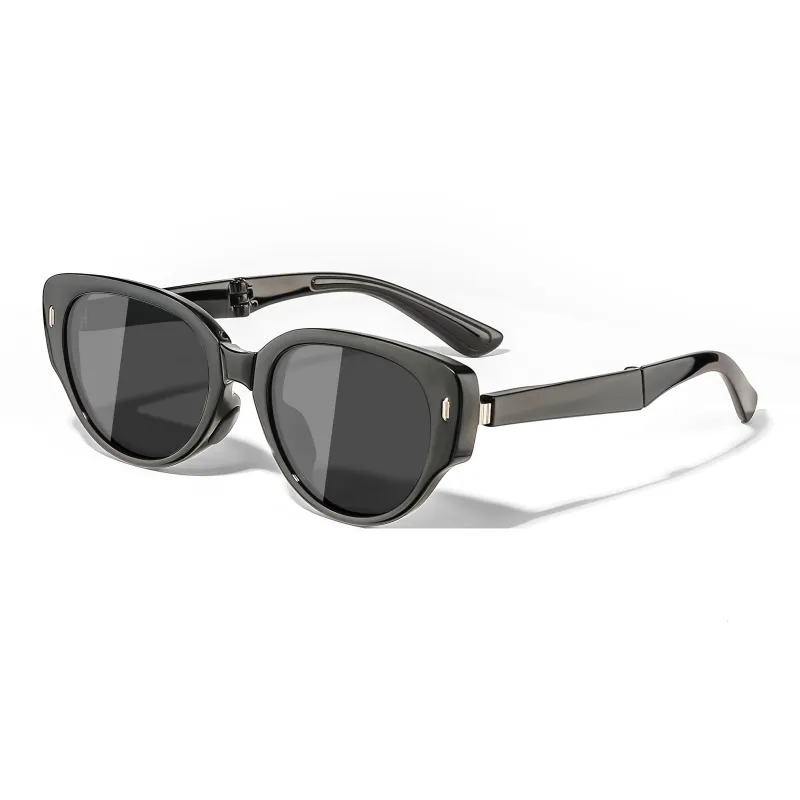 LASHION Irregular Shape Sunglasses Unisex Black-6