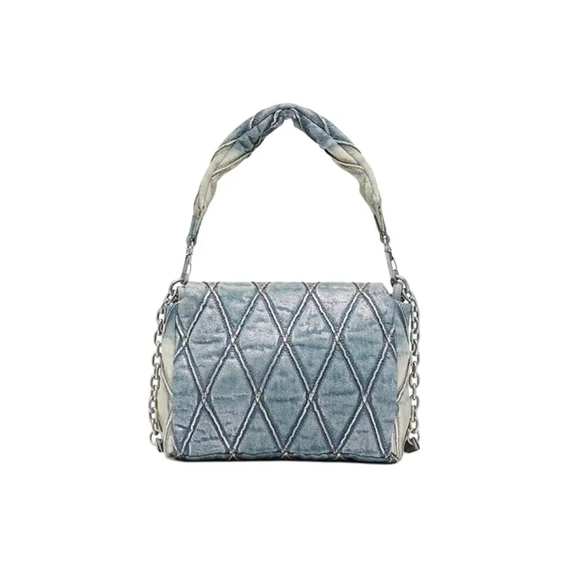DIESEL Fabric Hobo Bag, Handbag, Shoulder Bag Medium Size Women's Blue-2