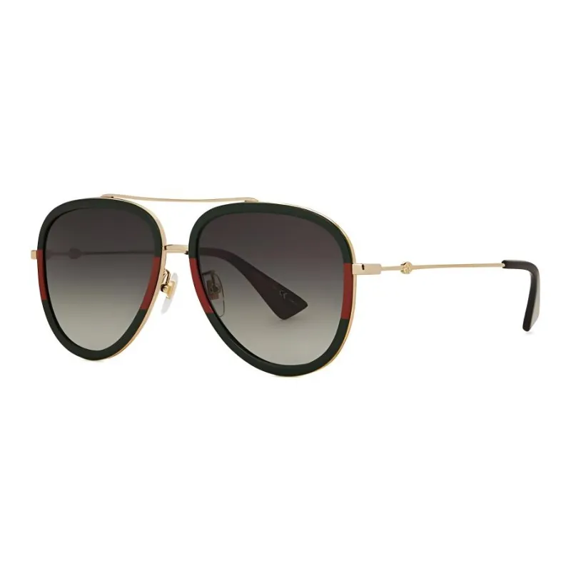 GUCCI Acetate Aviator Sunglasses Men's Green-0