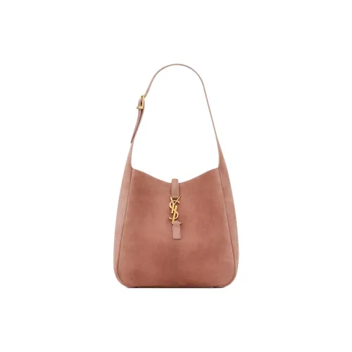 SAINT LAURENT LE5A7 Suede Handbag Shoulder Bag Small Size Women's Light Pink