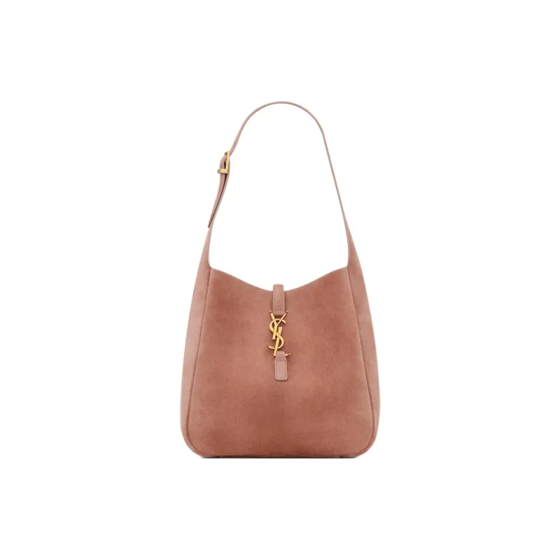 SAINT LAURENT LE5A7 Suede Handbag Shoulder Bag Small Size Women's Light Pink-0