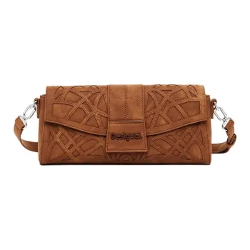 Desigual Artificial Leather Crossbody Bag, Shoulder Bag Women's Camel Brown