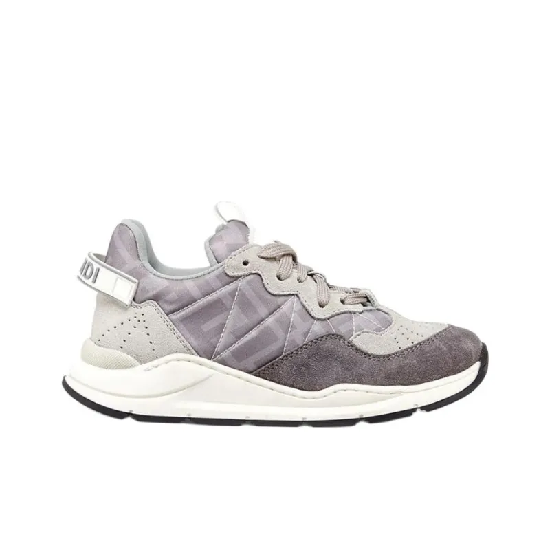 FENDI Anti Slip Wear Resistant Low Top Kids Lifestyle Shoes Gray Teenagers-1